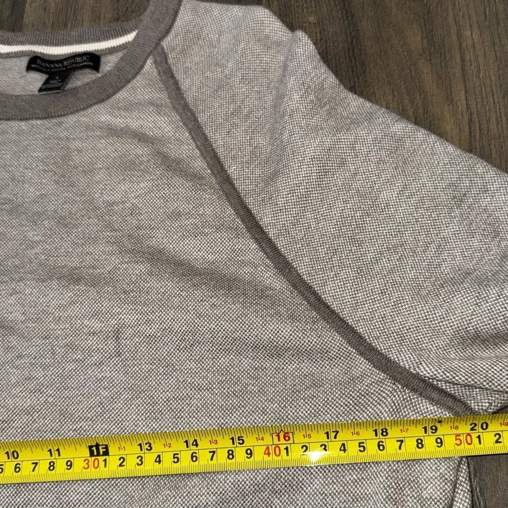 Banana‎ Republic Men's L Regular Fit Bird's Eye Stitch Cotton Cashmere Sweater